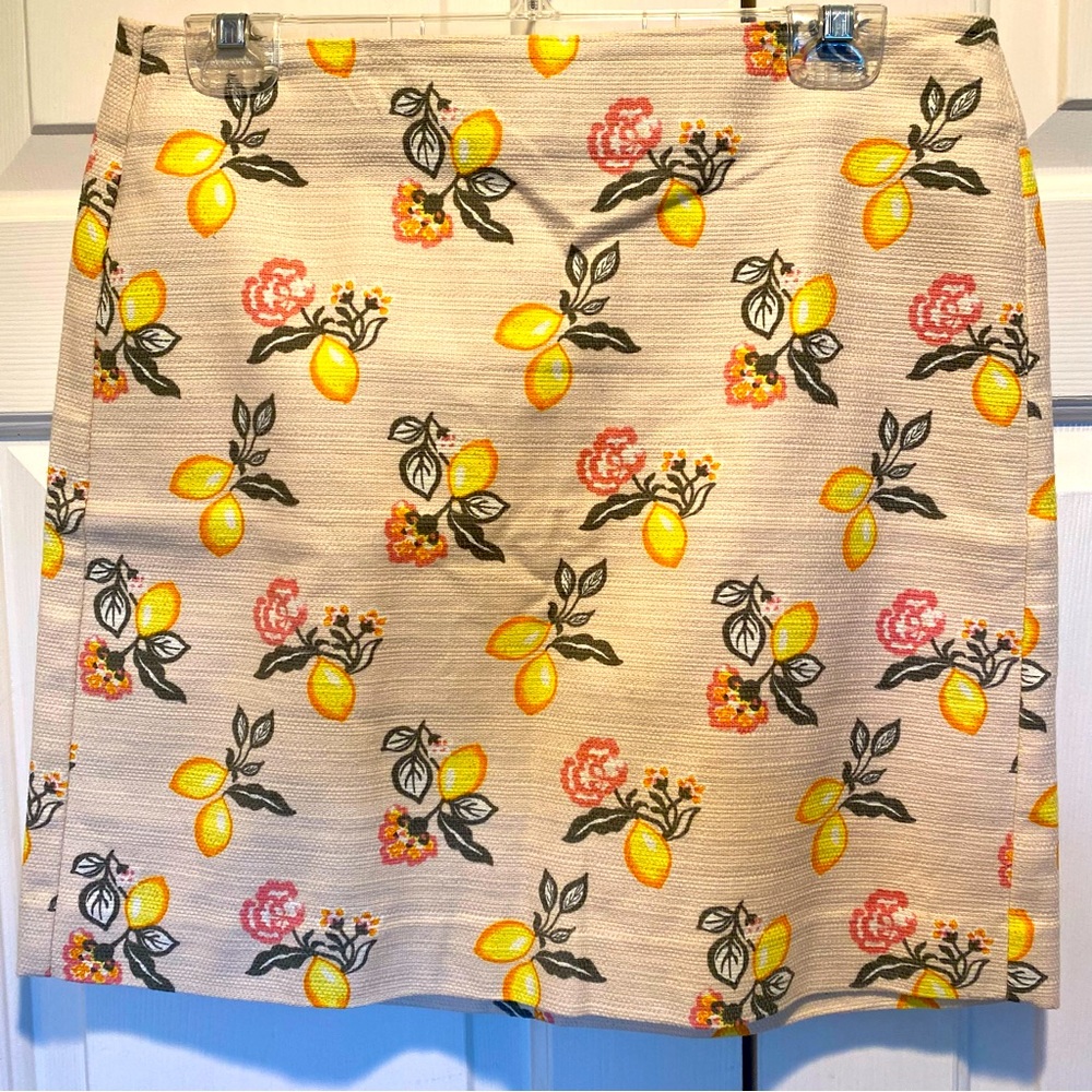 Loft Lemon Pencil Skirt
